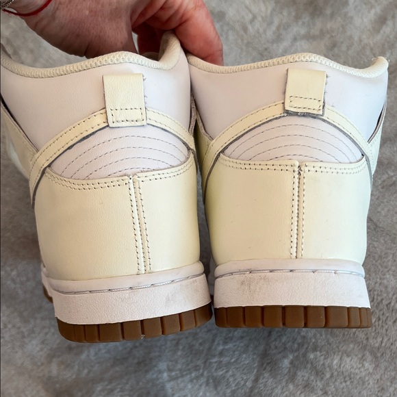 Nike Women's Dunk White leather High-Top Sneakers - Picture 5 of 6